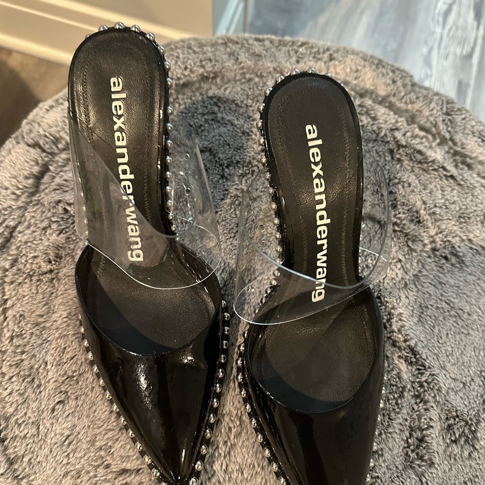 Alexander Wang Black and Clear Heels
